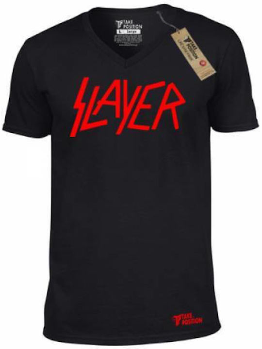 Takeposition Slayer T-shirt με Στάμπα Μαύρο