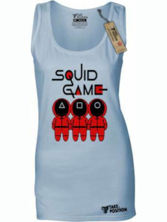 Takeposition Squid Γυναικείο T-shirt με Στάμπα Squid Game Γκρι