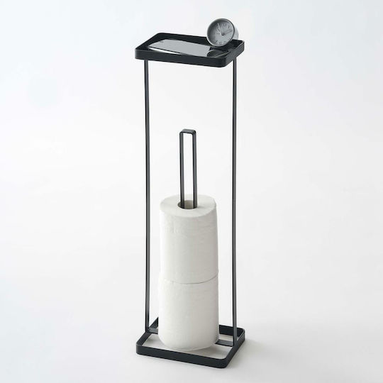 Yamazaki Floor Paper Holder Metallic Black