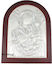 Mertzios.gr Heiligenikone Gottesmutter mit Kind Silber 18x24cm