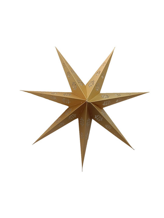 Crăciunesc Decorativ Suspendata Stea Hârtie Auriu 60x15x60buc 1buc
