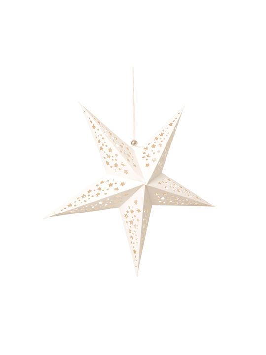 Christmas Decorative Pendant Star Paper White 90x90x90cm