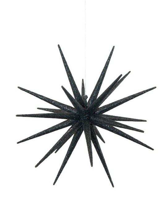 Christmas Decorative Pendant Star Plastic Black 21x21x21cm