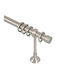 Frans Metallic Curtain Pole by Rail Ø20mm 160cm Νίκελ Σατινέ
