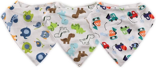 Lorelli Bandana Fabric with Hoop & Loop Fastener Blue 3pcs