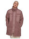 Sherpa Women's Purple Coat with Zipper