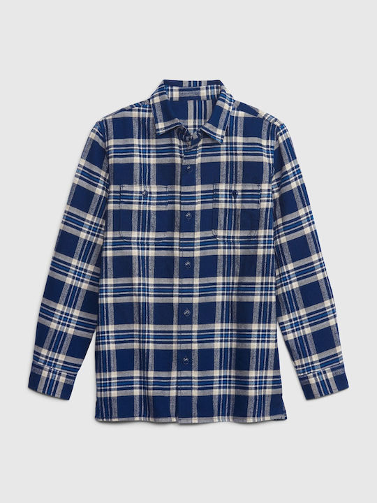 GAP Kids Checked Shirt Blue