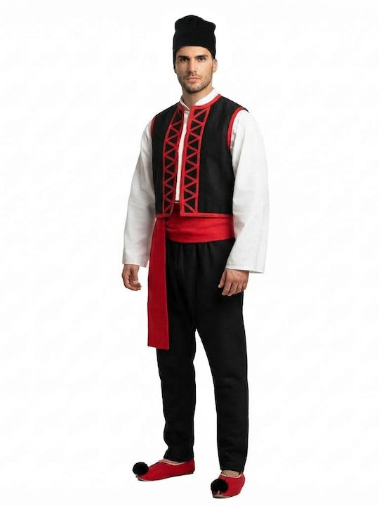 Traditional Sarakatsanos Costume with Shirt Without Shoe Covers