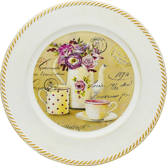 Platou Decorativ Plastic Albă 1buc 33x33buc