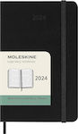 Moleskine Hard Pocket Săptămânal Agenda Negru 2024 9x14cm Orizontal