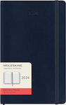 Moleskine Soft Large Ημερήσια Ατζέντα Μπλε 2024 13x21cm Sapphire Blue