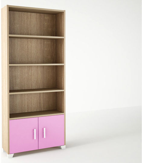 12 Библиотека Подов Oak-Pink Vega 75x30x180см