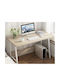 Desk Wooden White / Walnut with Metal Legs 120x40x72cm