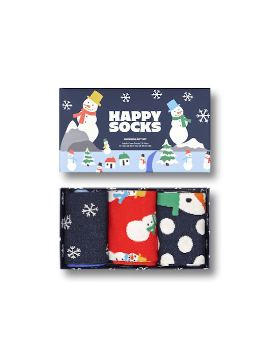 Happy Socks Snowman Κάλτσες Πολύχρωμες 3Pack