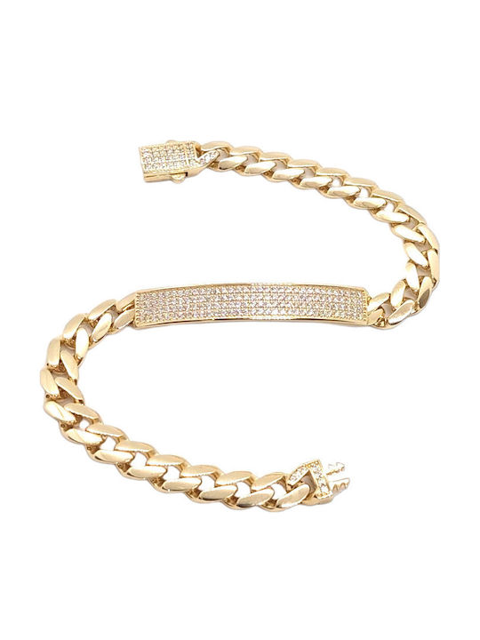 Rubini Kids Bracelet ID from Gold 14K with Stones
