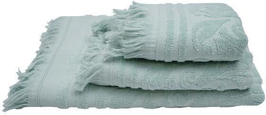 Sunshine Πετσέτα Προσώπου Κρόσι 50x90εκ. 2 Light Aqua Βάρους 520gr/m²