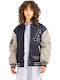 Κοντό Γυναικείο Bomber Jacket Μπλε