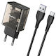 Awei с USB-A порт и кабел USB-C Прозрачен (C9T)