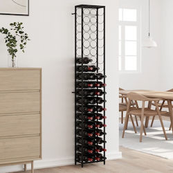 vidaXL Freistehendes Weinregal Schwarz 358366