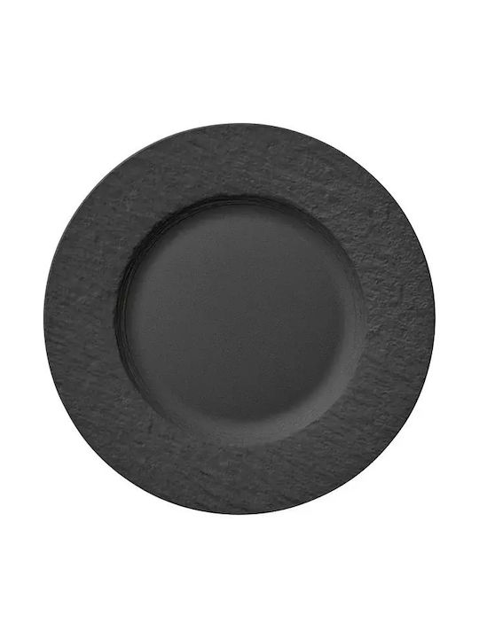 Villeroy & Boch Rock Plate Shallow made of Porcelain Black with Diameter 27cm