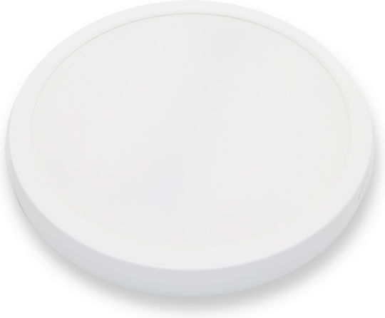 Adeleq Στρογγυλό LED Panel 18W με Ψυχρό Λευκό Φως 6200K