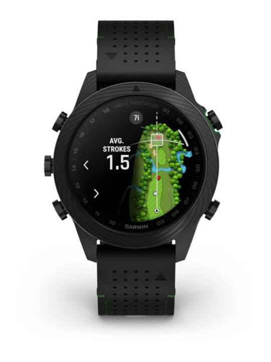 Garmin MARQ Golfer (Gen 2) Carbon Edition Αδιάβροχο Smartwatch με