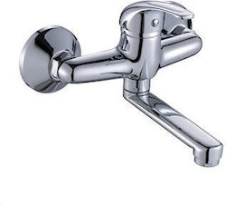Capri Forma Vita Wand Küchenarmatur Silber