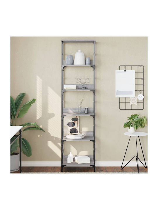 Bookcase Grey Sonoma 50x33x188.5cm