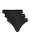 Βαμβακερά Women's Brazil 3Pack Black (Black)