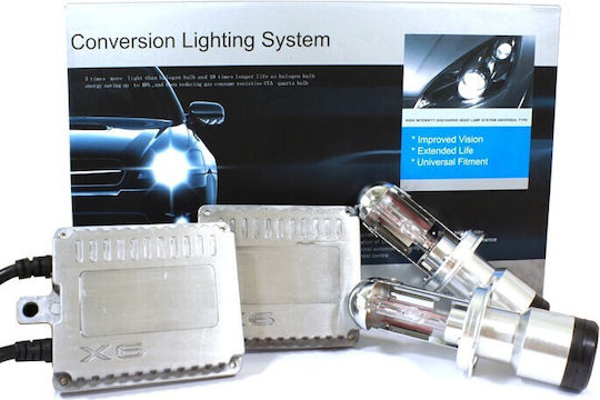 Xenon Set de Iluminare H4 55W 12V 6000K Alb rece