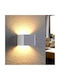 Atman Leuchte Wand mit Integrierter LED und Warmweißes Licht 10x10x8cm