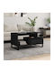 Rectangular Wooden Coffee Table Black L90xW49xH45cm