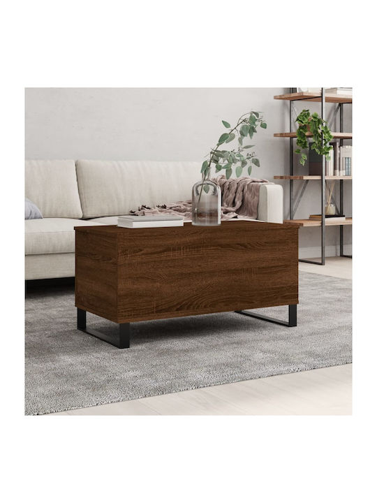 Rectangular Wooden Coffee Table Brown L90xW44.5...