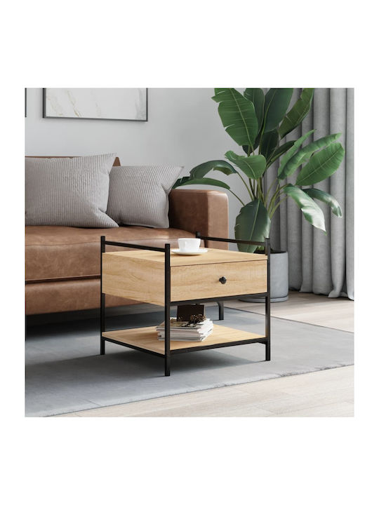 Square Wooden Side Table Sonoma Δρυς L50xW50xH50cm