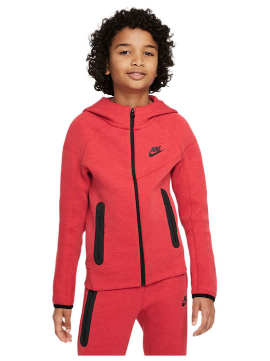 Nike Παιδική Ζακέτα Fleece Κόκκινη Sportswear Tech