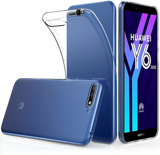 Ultra Slim Back Cover Σιλικόνης 0.3mm Διάφανο (Huawei Y6 2018)