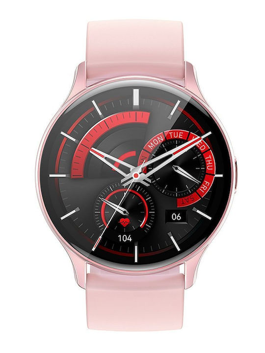 Hoco Y15 Aluminium Smartwatch με Παλμογράφο (Ροζ Χρυσό)