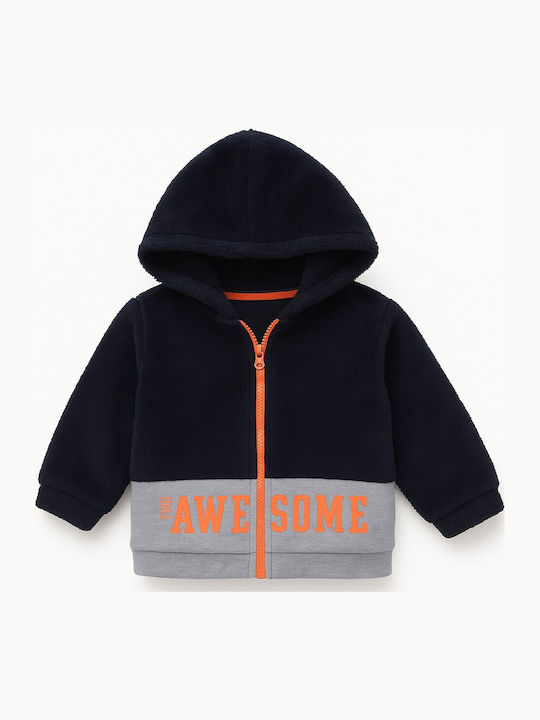 Kinderstrickjacke Baumwolle mit Kapuze Rot