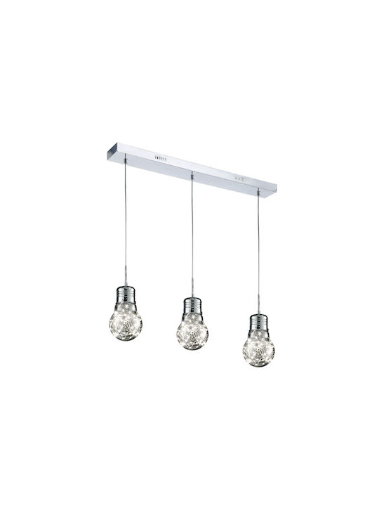 Milagro Bulb Pendant Light LED with Rope Silver