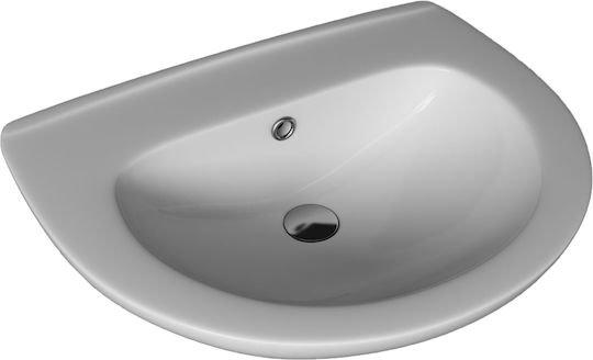 Gravena An der Wand montiert Wandhängendes Waschbecken Porzellan 50x34cm White