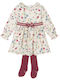 Children's Dress Long Sleeve Set with Tights Embrime