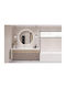 Mirrors & More Στρογγυλός Καθρέπτης Μπάνιου Led 100x100cm Λευκός