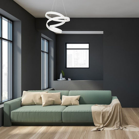 Eko Light Κρεμαστό Φωτιστικό Λευκό LED 100εκ.
