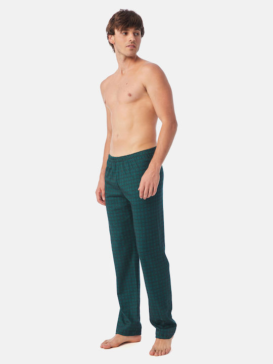 Minerva Men's Winter Cotton Pajama Pants Green