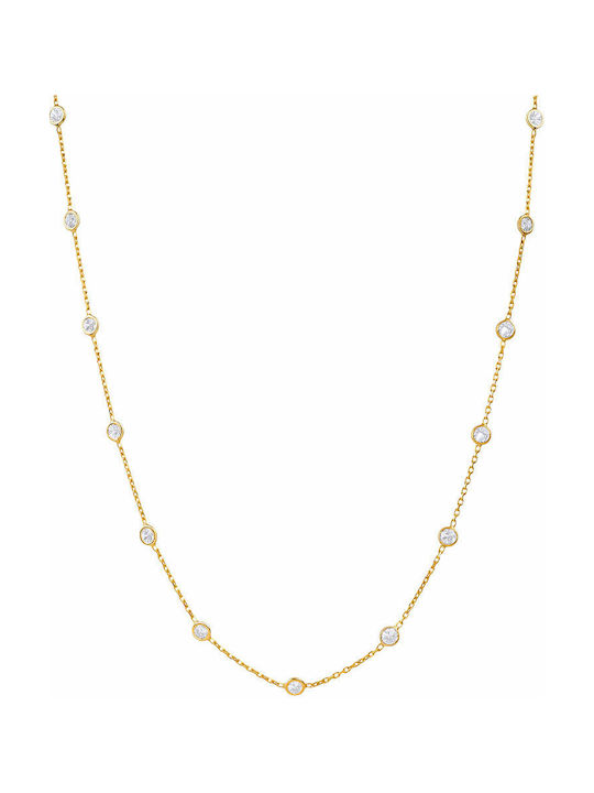 JewelStories Halskette aus Vergoldet Silber mit Zirkonia