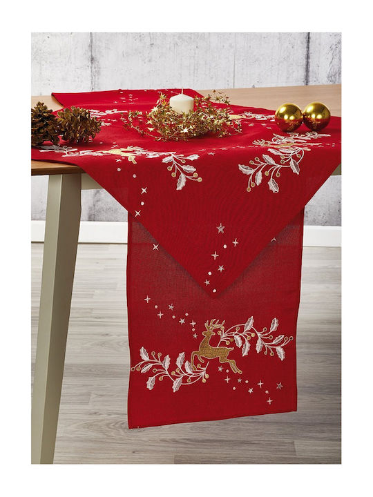 Whitegg Christmas Tablecloth Square Fabric L85xW85cm 1pcs