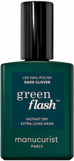 Manucurist Green Flash Полутраен Лак За Нокти Тъмна Детелина 15мл