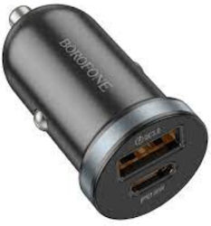 Borofone Auto-Ladegerät mit Anschlüssen 1xUSB-A 1xType-C