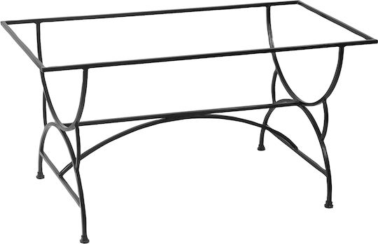Lianos Стойка за маса от Метал Бял 160x80x73см
