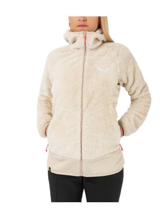 Fleece Damen Jacke Oatmeal Melange